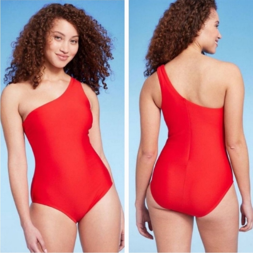 Shade & Shore One Shoulder Bathing Suit & Bodysuit NWT
